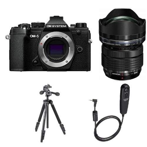 OM SYSTEM（オーエムシステム）OM-5 + ED 7-14mm F2.8 PRO + 三脚 + RM-CB2【星空撮影セット】