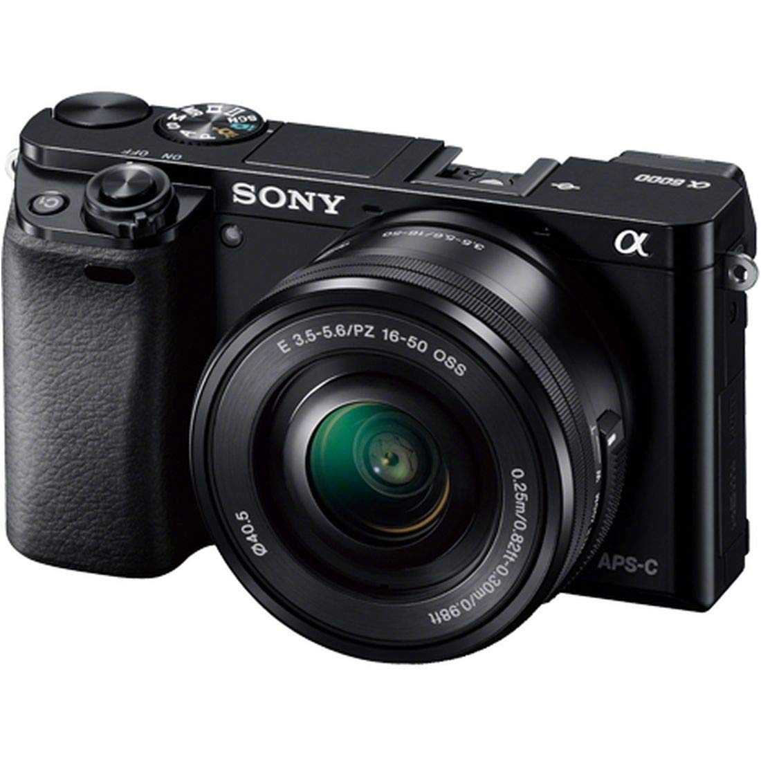 SONY α6000 パワーズームレンズキット ミラーレス一眼　正面やや斜め