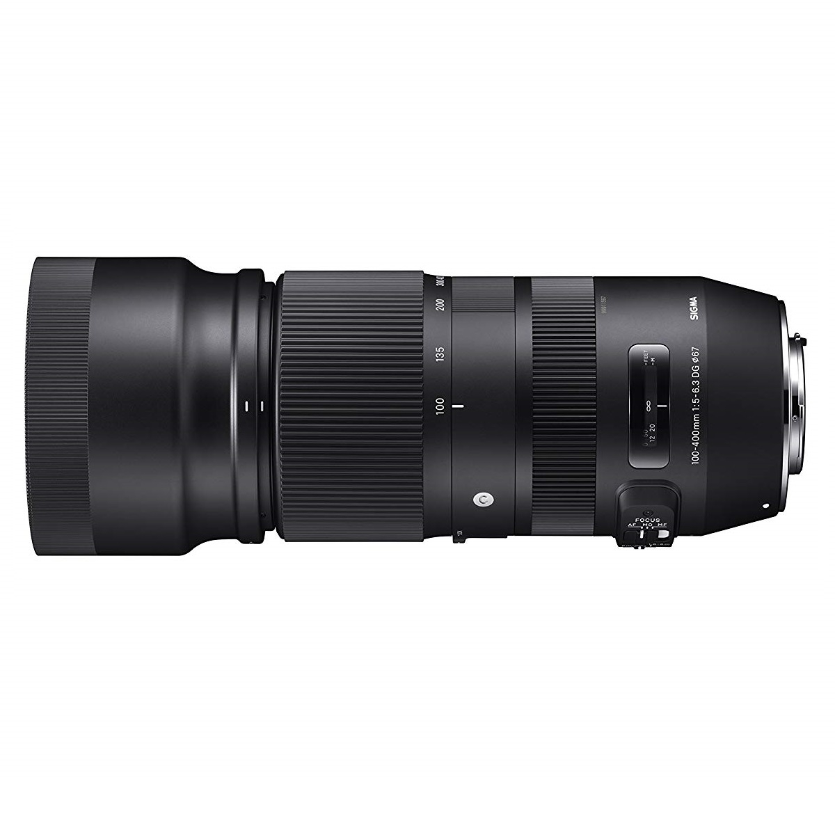 SIGMA 100-400mm F5-6.3 DG OS HSM 望遠ズームレンズ CANON EFマウント　横向き100ｍｍ時