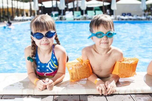 夏休み、子供たちとプール