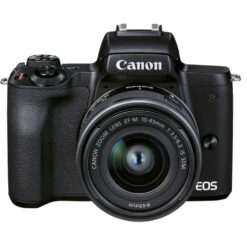 Canon ミラーレス一眼カメラ EOS Kiss M2 標準ズームレンズキット ブラック KISSM2BK-1545